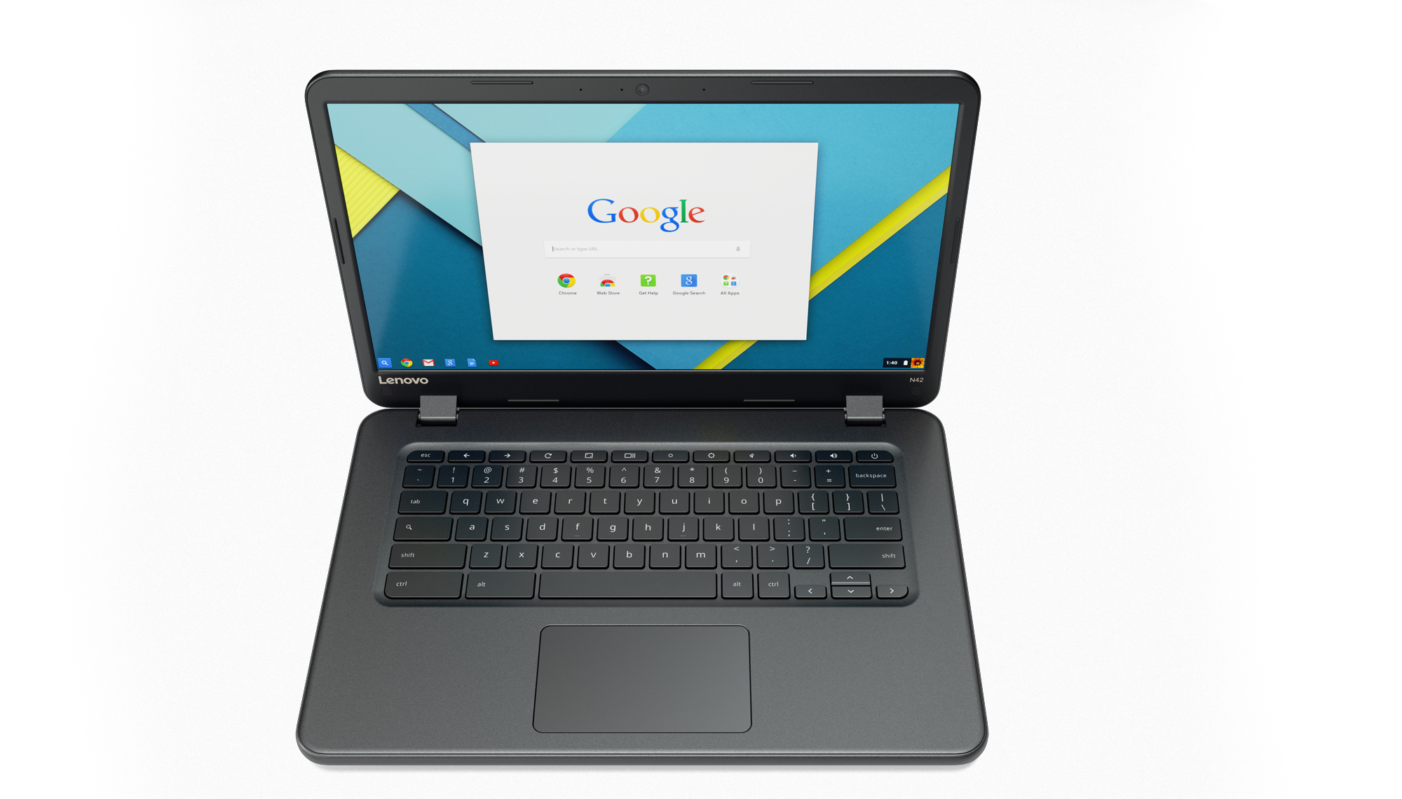 Lenovo N42-20 Chromebook Celeron® Dual-Core N3060 1.6GHz 32GB eMMC 4GB 14" (1366x768) BT CHROME OS Webcam BLACK - Image 2