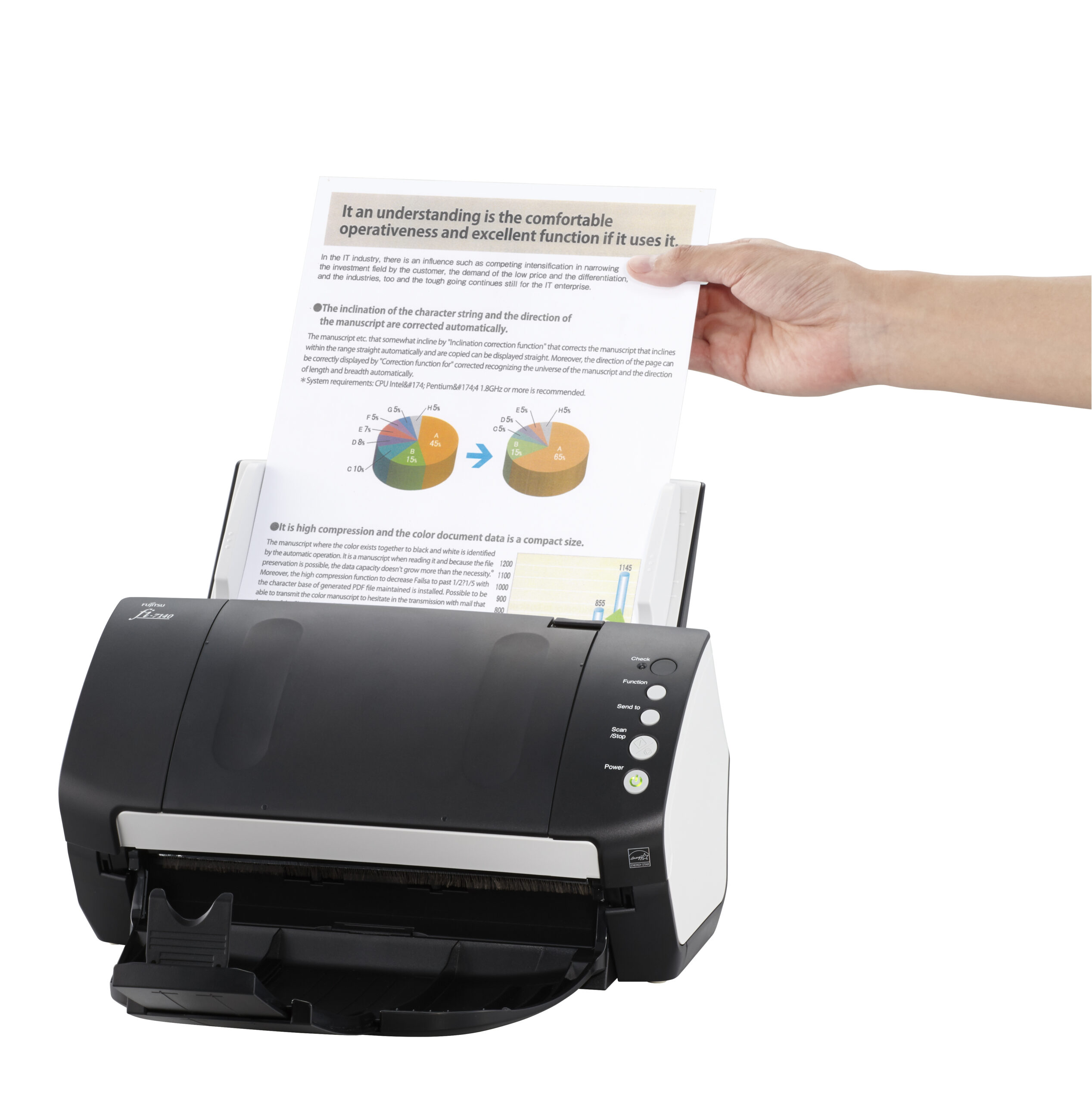 FUJITSU FI-7140 ADF DOCUMENT SCANNER 40PPM - Image 3