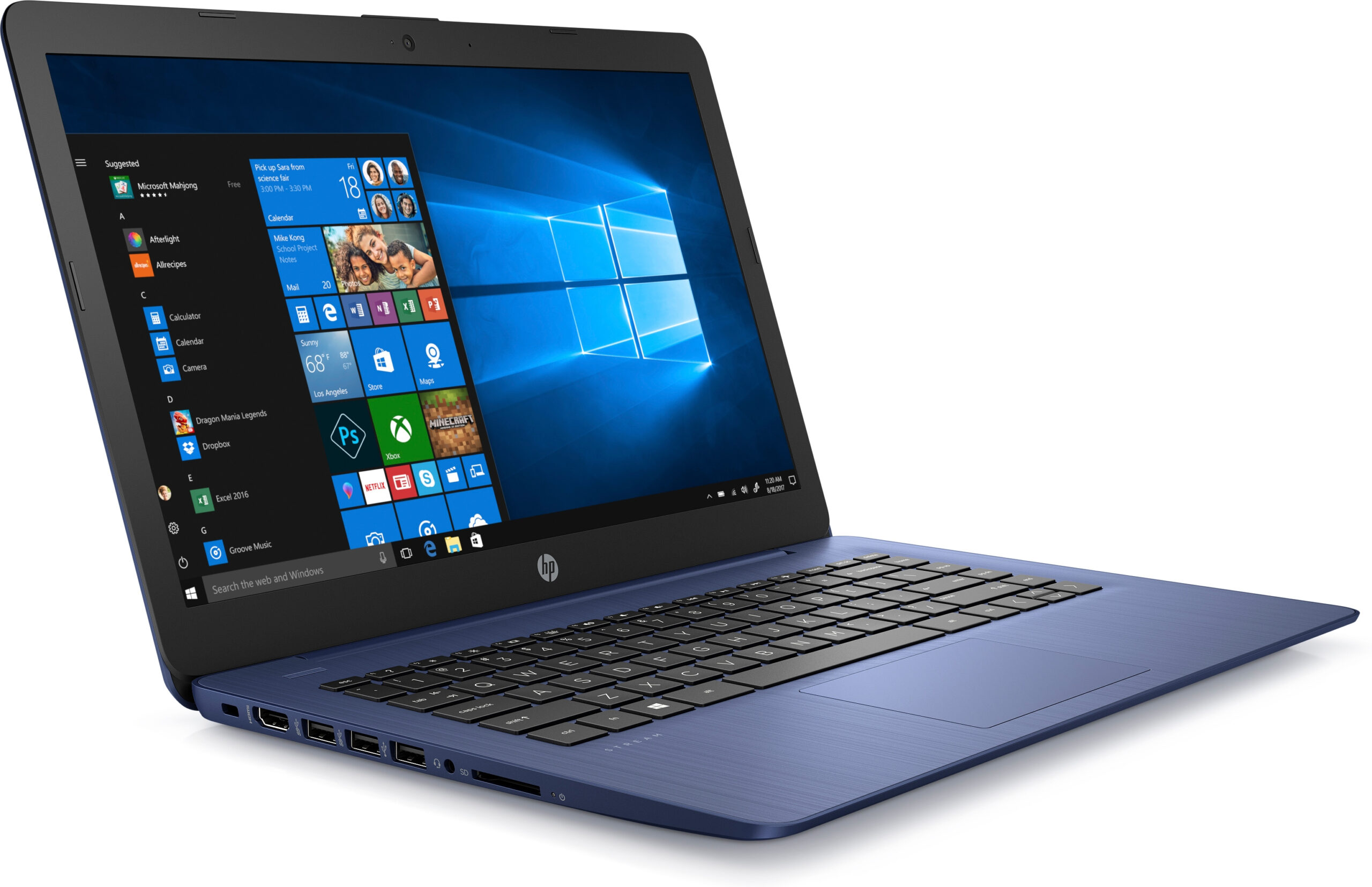 HP Stream 14-CB161 Celeron® N4000 1.1GHz 32GB eMMC 4GB 14" (1366x768) BT WIN10 S Webcam ROYAL BLUE GRADE B - Image 3