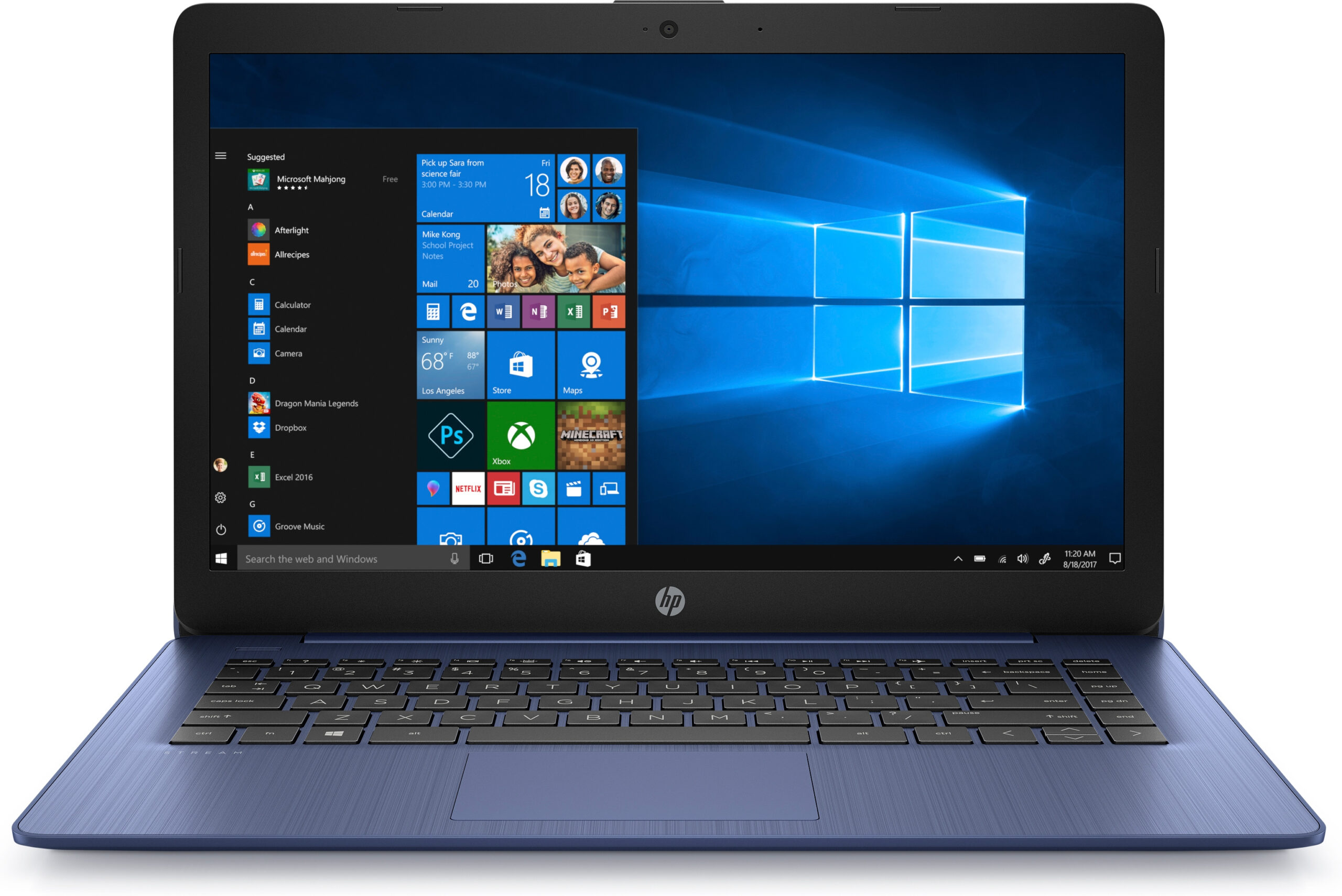 HP Stream 14-CB161 Celeron® N4000 1.1GHz 32GB eMMC 4GB 14" (1366x768) BT WIN10 S Webcam ROYAL BLUE GRADE B