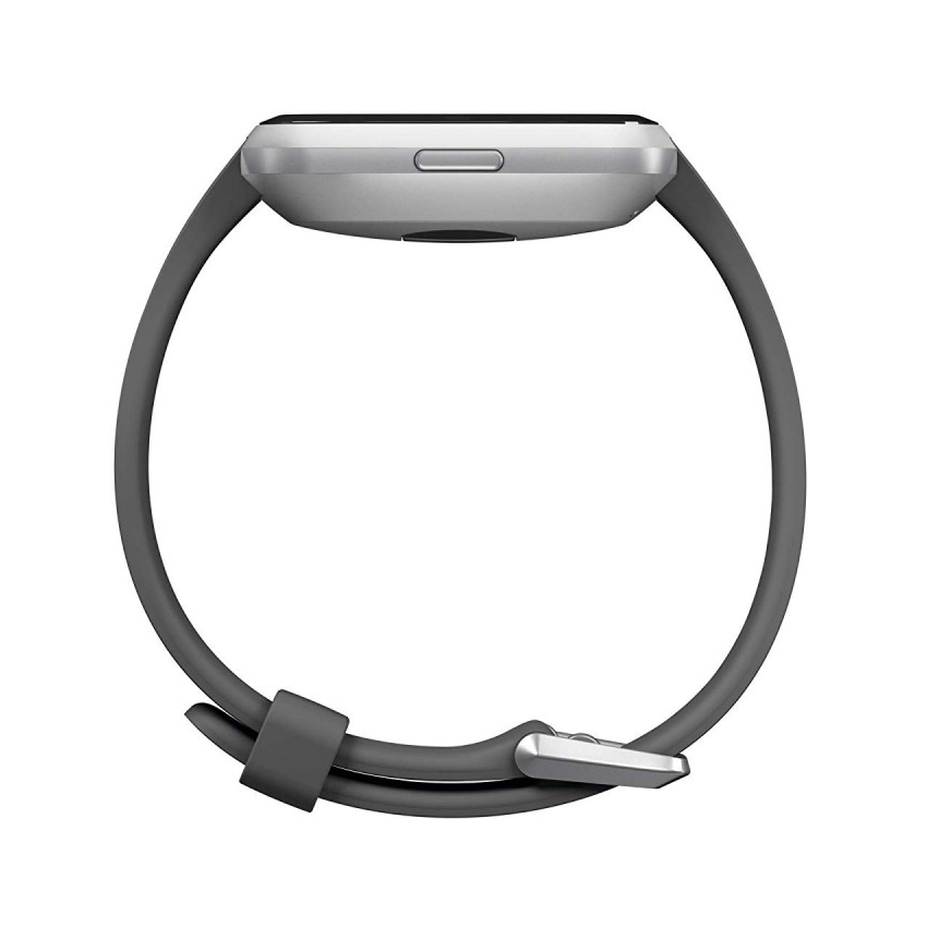 fitbit versa lite charcoal silver aluminum