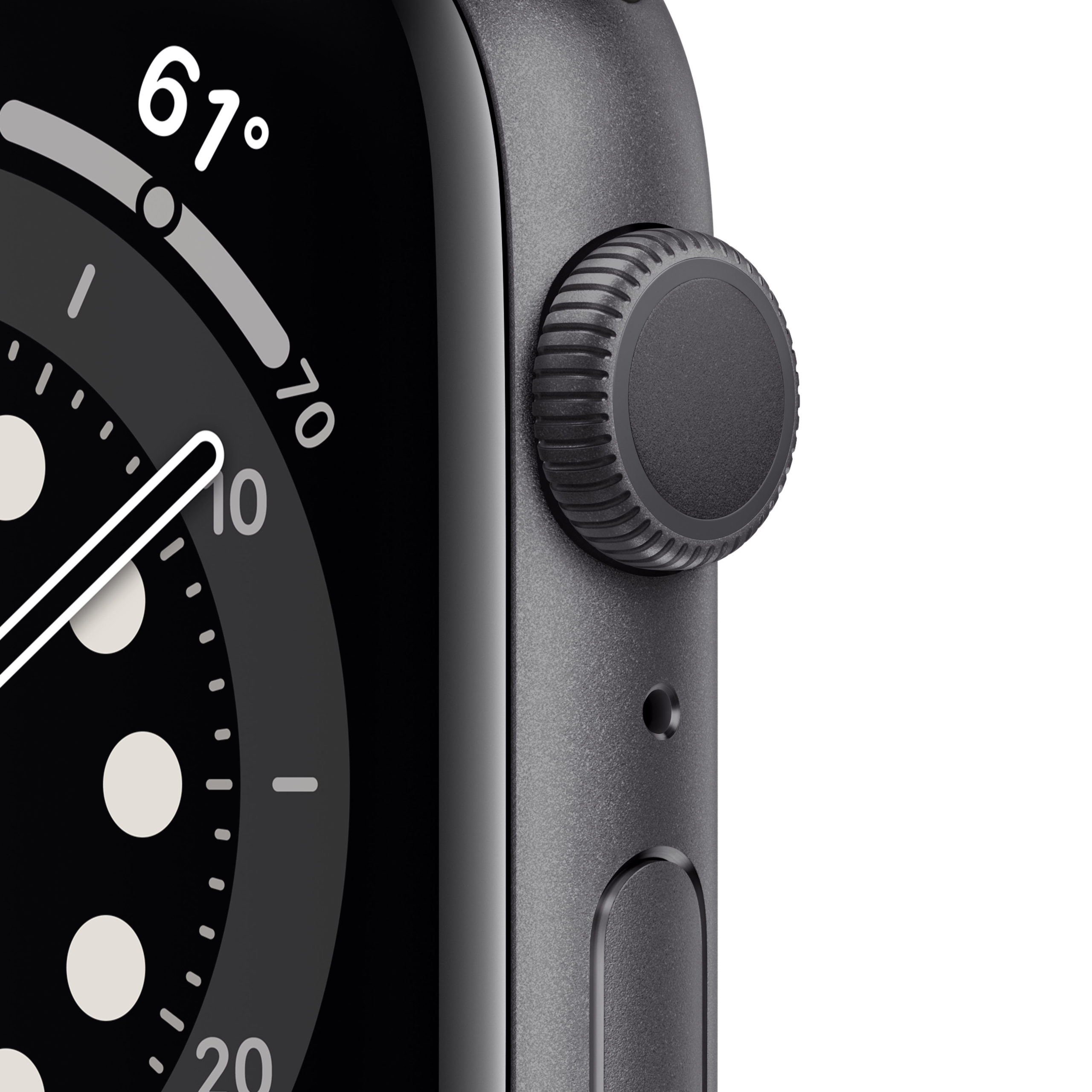 Apple Watch Series 6 40mm Space Gray Aluminum Case with Black Sport Band - Image 2