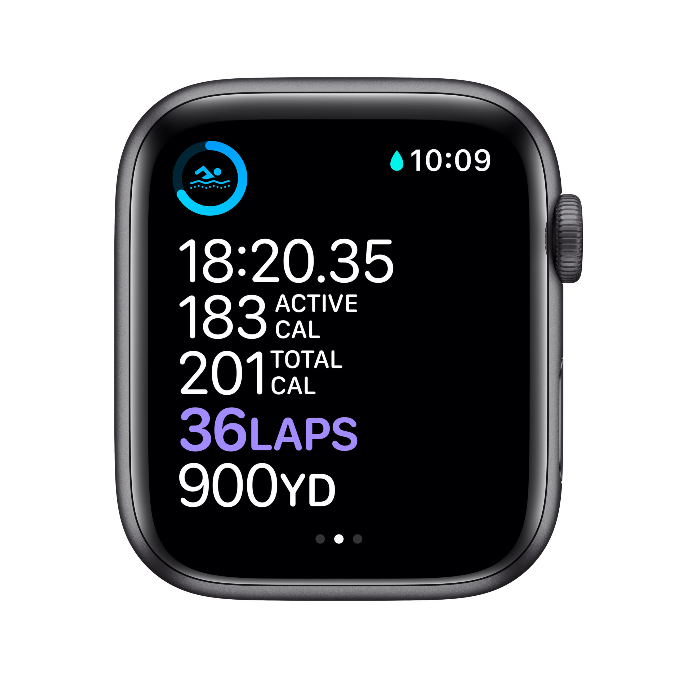 Apple Watch Series 6 40mm Space Gray Aluminum Case with Black Sport Band - Image 4
