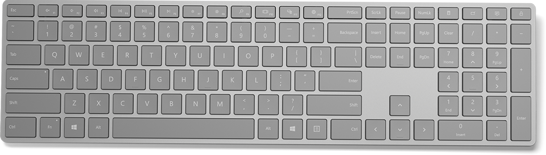Microsoft surface wireless bluetooth keyboard gray canada edition 3yj
