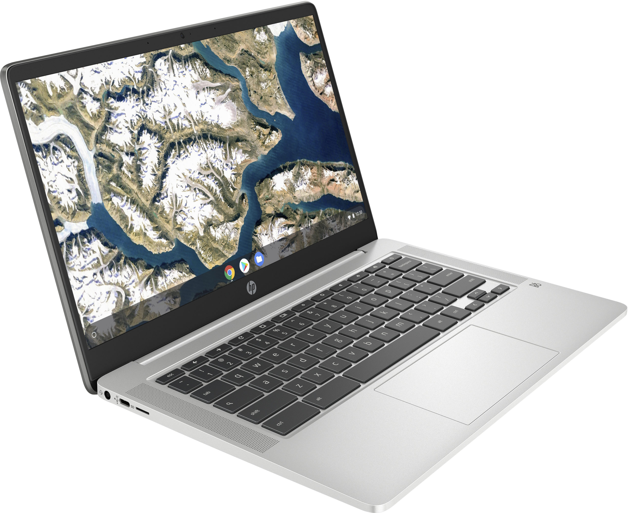 HP Chromebook 14A-NA0023 Celeron® Dual-Core N4000 1.1GHz 64GB eMMC 4GB 14" (1920x1080) BT Chrome OS Webcam SILVER - Image 3