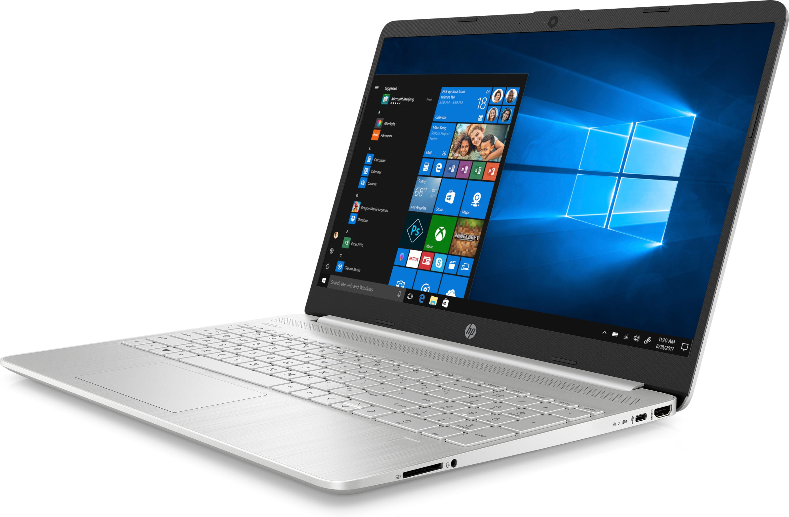 HP 15-DY1091 Core™ i3-1005G1 1.2GHz 256GB SSD 8GB 15.6" (1366x768) BT WIN10 Webcam NATURAL SILVER - Image 2
