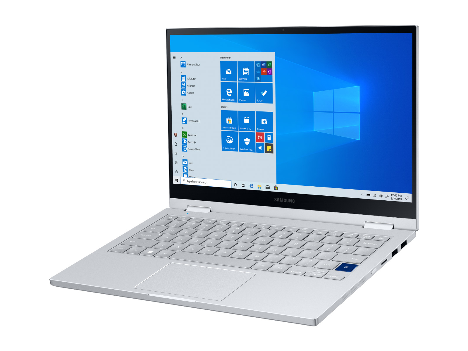 Samsung Galaxy Book Flex Alpha 2-IN-1 Core™ i7-10510U 1.8GHz 512GB 12GB 13.3" QLED (1920x1080) TOUCHSCREEN BT WIN10 Backlit Keyboard FP Reader ROYAL SILVER - Image 2