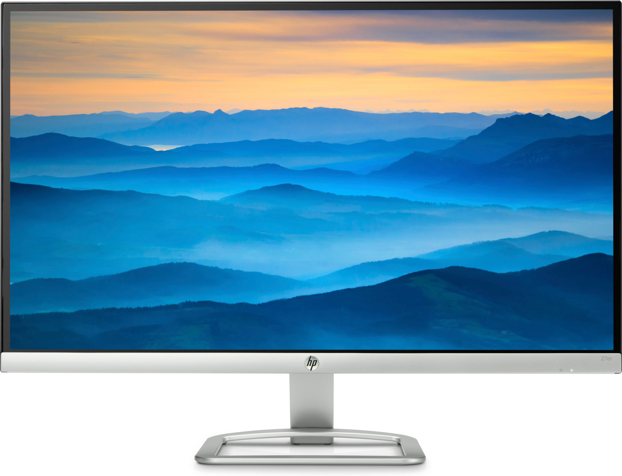 HP 27ER 27" (1920x1080) 60Hz 6ms 250cd/m² 1000:1 100-240 VAC 16:9 LED Monitor SILVER / WHITE