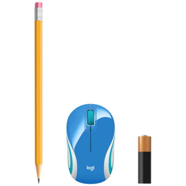 Logitech Mini M187 Wireless Mouse Blue - Image 4