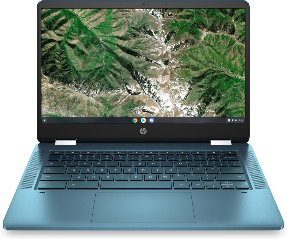 HP Chromebook x360 14A-CA0030 2-IN-1 Celeron® N4020 64GB eMMC 4GB 14" (1366x768) TOUCHSCREEN Chrome OS FOREST TEAL