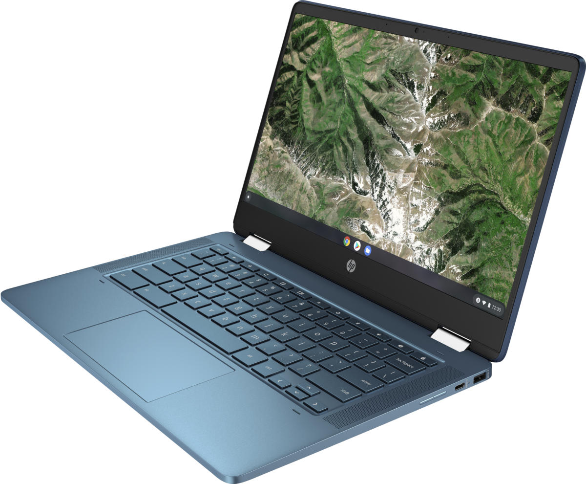HP Chromebook x360 14A-CA0030 2-IN-1 Celeron® N4020 64GB eMMC 4GB 14" (1366x768) TOUCHSCREEN Chrome OS FOREST TEAL - Image 2