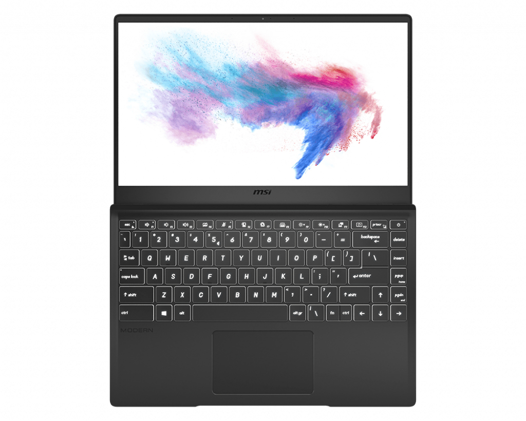 MSI MODERN 14 B10MW-013 ULTRA THIN Core™ i7-10510U 1.8GHz 512GB SSD 16GB 14" (1920x1080) BT WIN10 Pro Webcam BLACK Backlit Keyboard - Image 3
