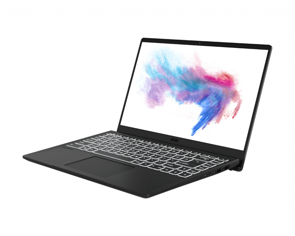 MSI MODERN 14 B10MW-013 ULTRA THIN Core™ i7-10510U 1.8GHz 512GB SSD 16GB 14" (1920x1080) BT WIN10 Pro Webcam BLACK Backlit Keyboard