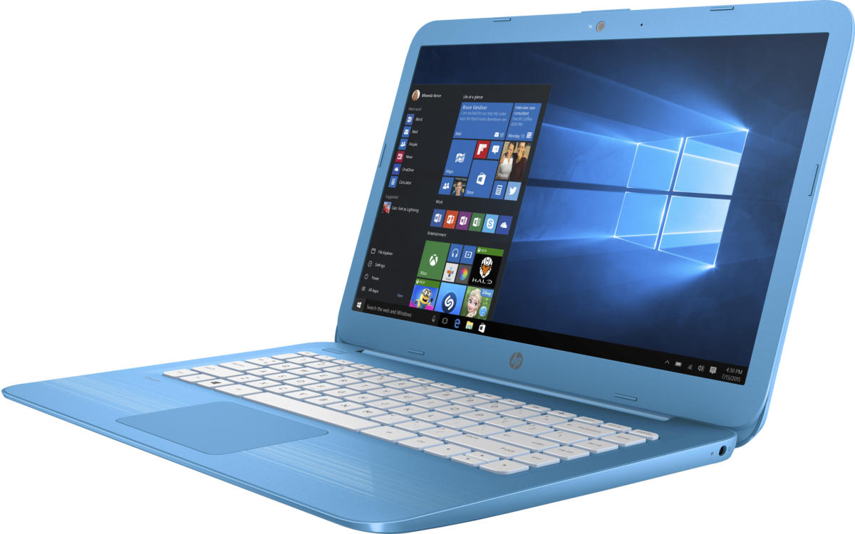 HP Stream 14-AX010 Celeron® N3060 1.6GHz 32GB eMMC 4GB 14" (1366x768) BT WIN10 Webcam AQUA BLUE ENGLISH FRENCH CA - Image 4