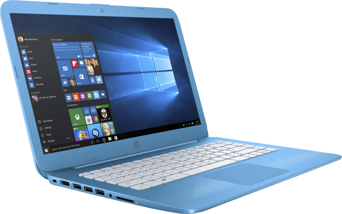 HP Stream 14-AX010 Celeron® N3060 1.6GHz 32GB eMMC 4GB 14" (1366x768) BT WIN10 Webcam AQUA BLUE ENGLISH FRENCH CA - Image 6