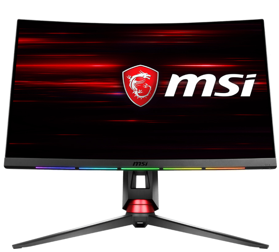 MSI Optix MPG27CQ 27" Full HD RGB LED Non-Glare Super Narrow Bezel 1 ms 2560 x 1440 144Hz Refresh Rate Steel Series GameSense FreeSync Technology Curved Gaming Monitor
