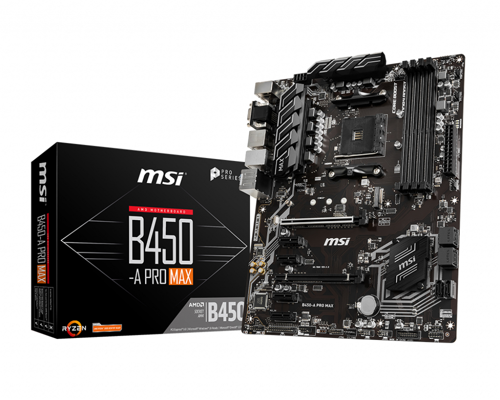 MSI B450APROMAX B450-A PRO MAX AMD AM4 DDR4 ATX Retail - Image 2