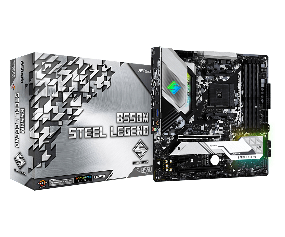 Asrock New Am4 Motherboards 2021 ASRock B550 Steel Legend