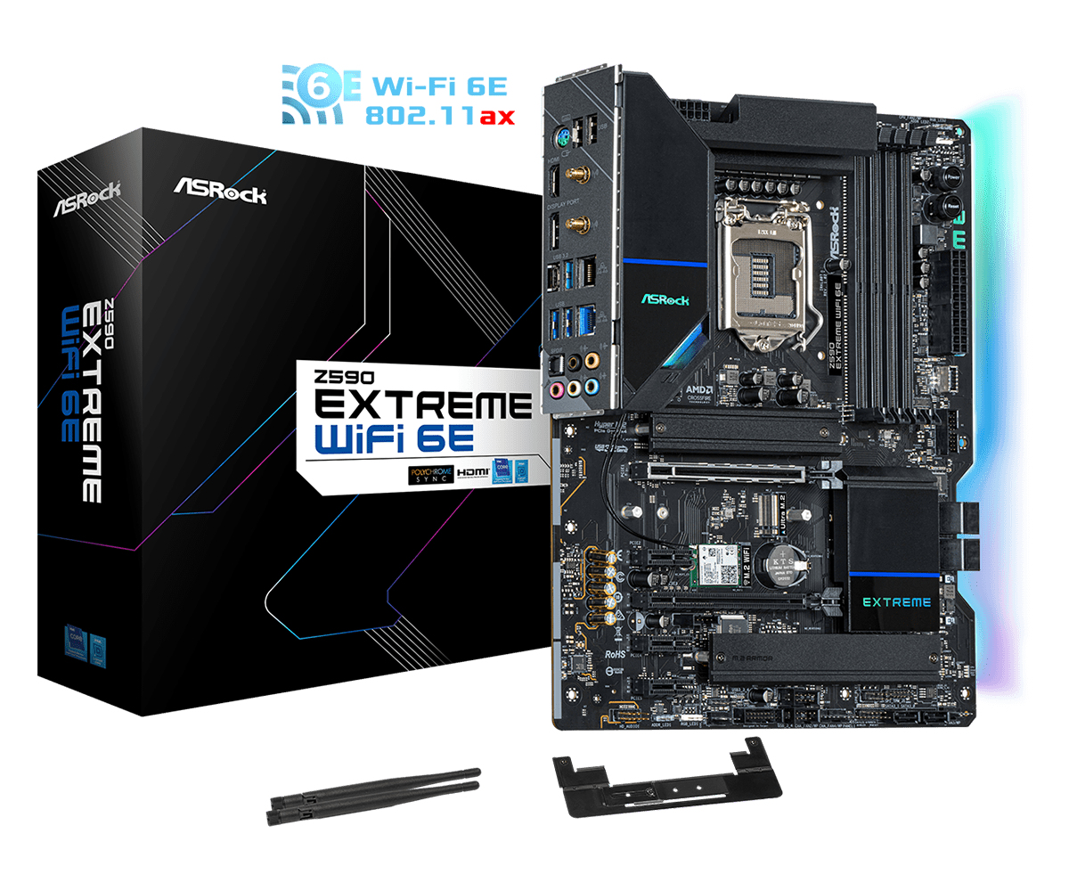 ASRock Z590 EXTREME WIFI 6E LGA1200 DDR4 PCIe ATX Retail - Image 2