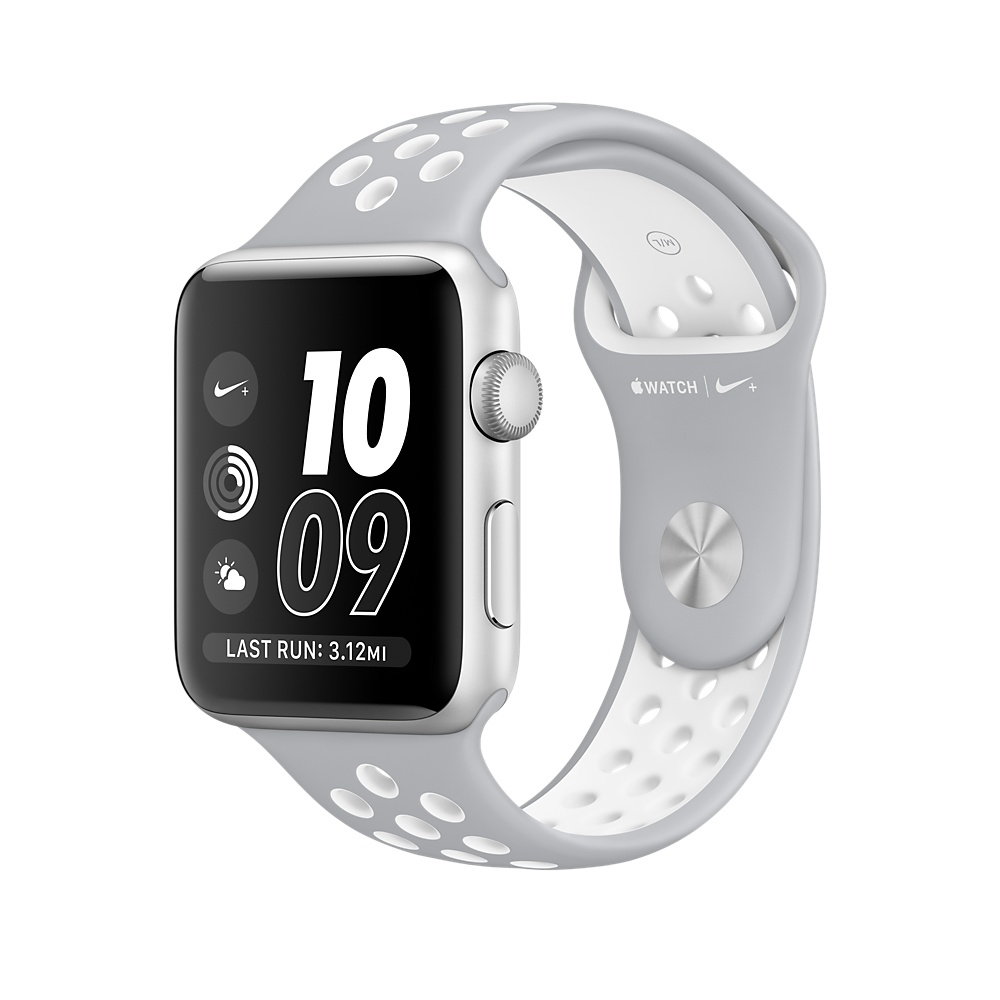 Apple Watch Nike+ 42mm SILVER Aluminum Case SILVER White Nike Sport Band