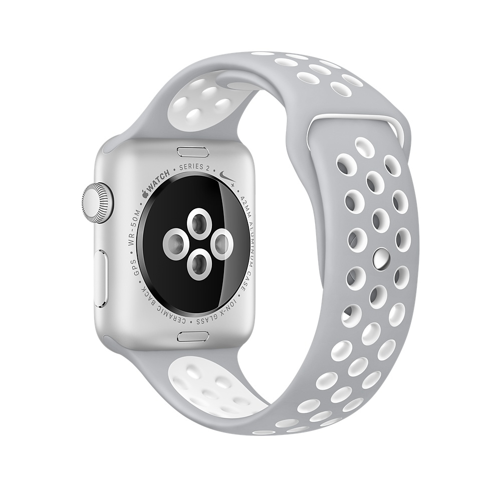 Apple Watch Nike+ 42mm SILVER Aluminum Case SILVER White Nike Sport Band - Image 4