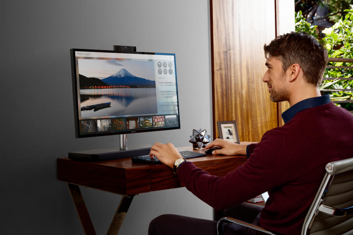 HP Envy 27-B111 ALL-IN-ONE Core™ i7-7700T 2.9GHz 1TB+256GB SSD 16GB 27in (3840x2160) TOUCHSCREEN BT WIN10 Webcam NVIDIA® GTX 950M 4096MB Keyboard Mouse BLACK - Image 7