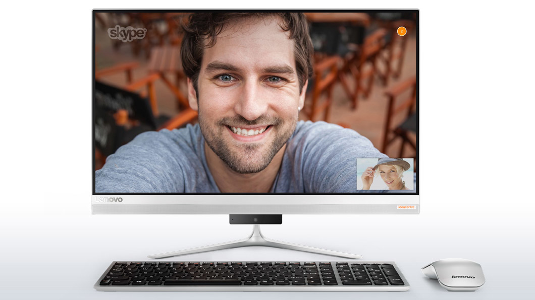 Lenovo 520S-23IKU ALL-IN-ONE Core™ i5-7200U 2.5GHz 1TB 8GB 23" (1920x1080) IPS EXT. DVD-RW BT WIN10 Webcam Wireless Keyboard & Mouse SILVERin - Image 2