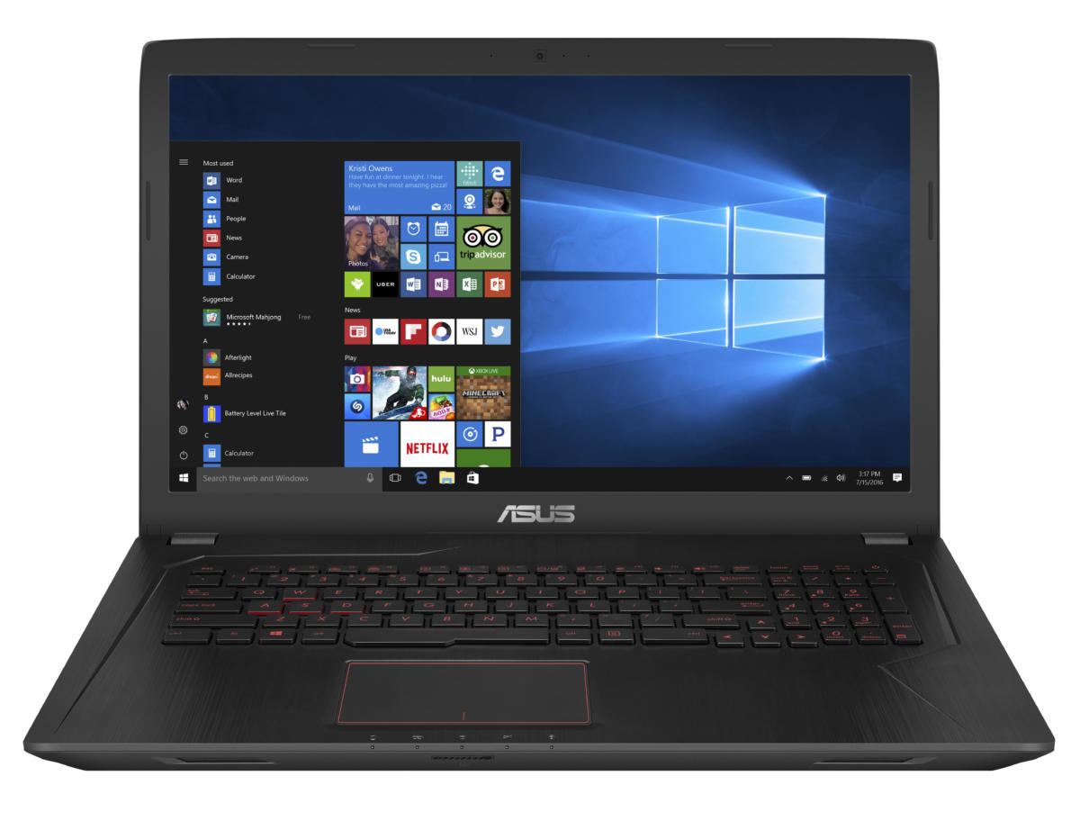 Asus FX73VE-WH71 Core™ i7-7700HQ 2.8GHz 1TB 8GB 17.3in (1920x1080) DVD-RW BT WIN10 Webcam NVIDIA® GTX 1050Ti 4096MB BLACK Backlit Keyboard NO SALES IN US & CANADA - Image 2