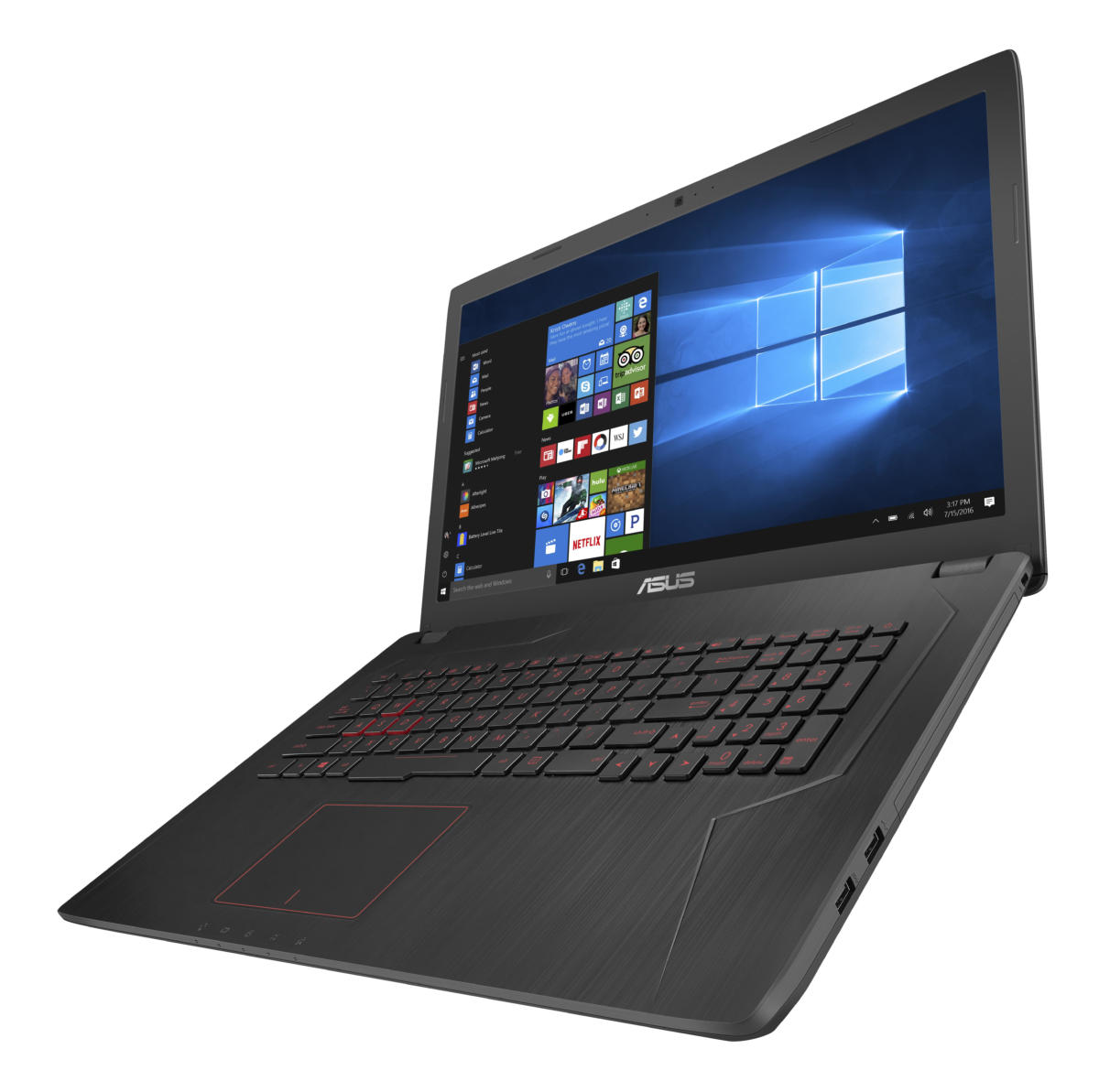 Asus FX73VE-WH71 Core™ i7-7700HQ 2.8GHz 1TB 8GB 17.3in (1920x1080) DVD-RW BT WIN10 Webcam NVIDIA® GTX 1050Ti 4096MB BLACK Backlit Keyboard NO SALES IN US & CANADA - Image 5