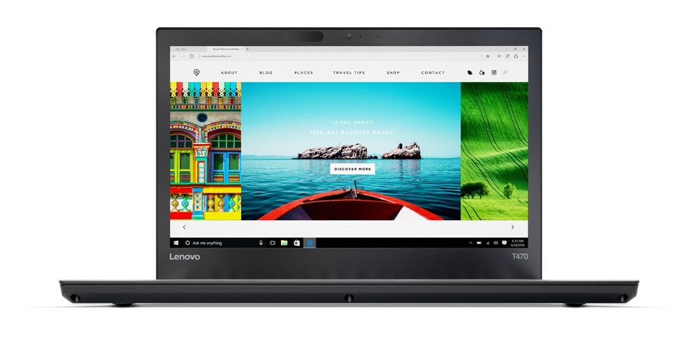 Lenovo ThinkPad T470 Core™ i5-7300U 2.6GHz 500GB 8GB 14" (1366x768) BT WIN10 Pro Webcam FP Reader