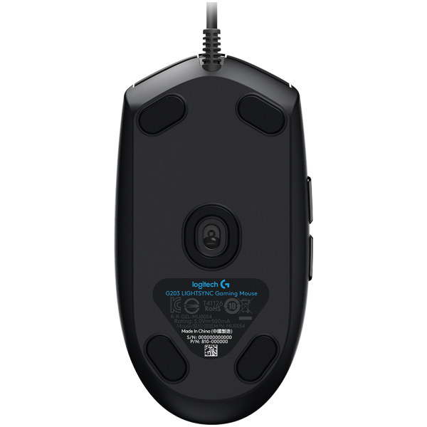 Logitech G203 LIGHTSYNC Wired Optical mouse 8000dpi 6 buttons RGB Color Wave Black - Image 5