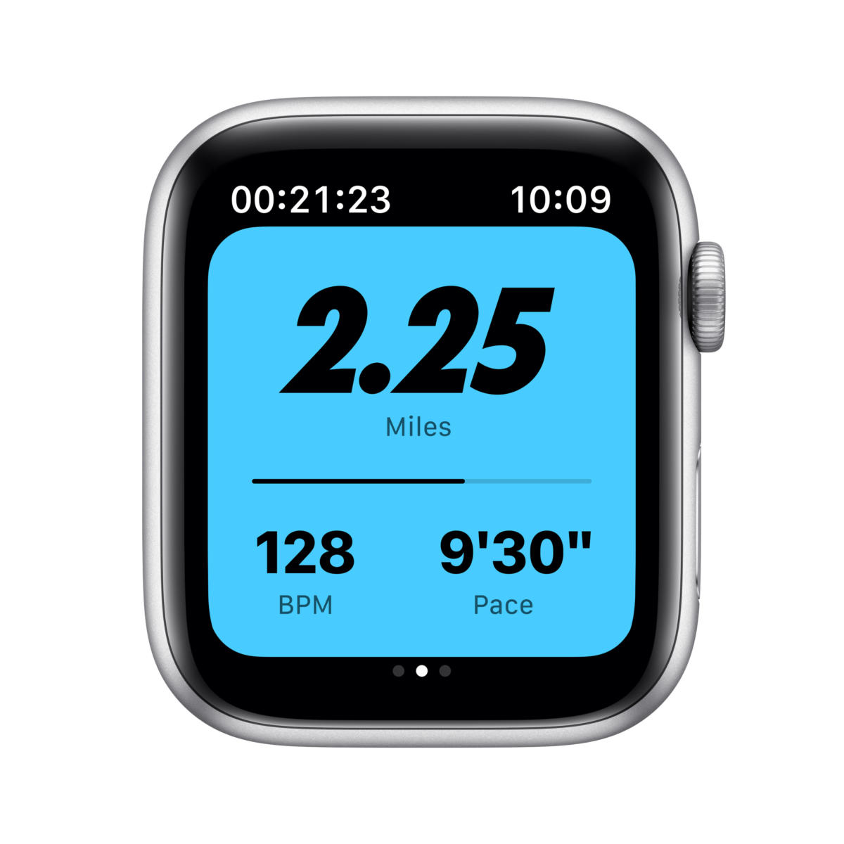 Apple Watch Nike Series 6 GPS 44mm SILVER Aluminum Case with Pure Platinum/Black Nike Sport Band - Image 4