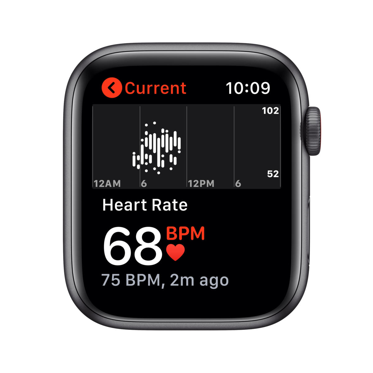Apple Watch SE (GPS + Cellular) 44mm Space Gray Aluminum Case with Black Sport Band - Space Gray - Image 4