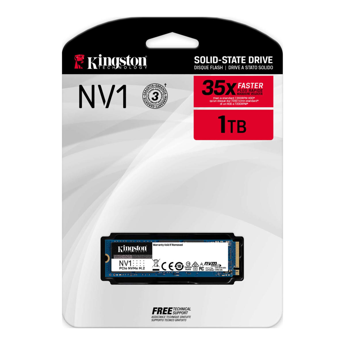 KINGSTON SNVS/1000G 2.5" 1TB PCIe NVMe Solid State Drive (SSD) BLUE - Image 3