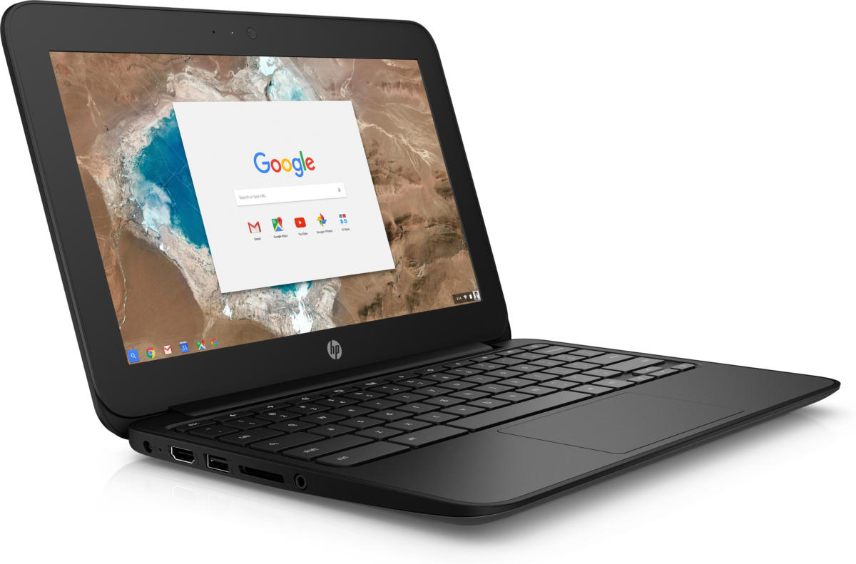 HP Chromebook 11 G5 (1FX82UT#ABA) Celeron® N3060 2.48GHz 16GB eMMC 4GB 11.6" (1366x768) BT Chrome OS Webcam BLACK 2.71 lbs. - Image 3
