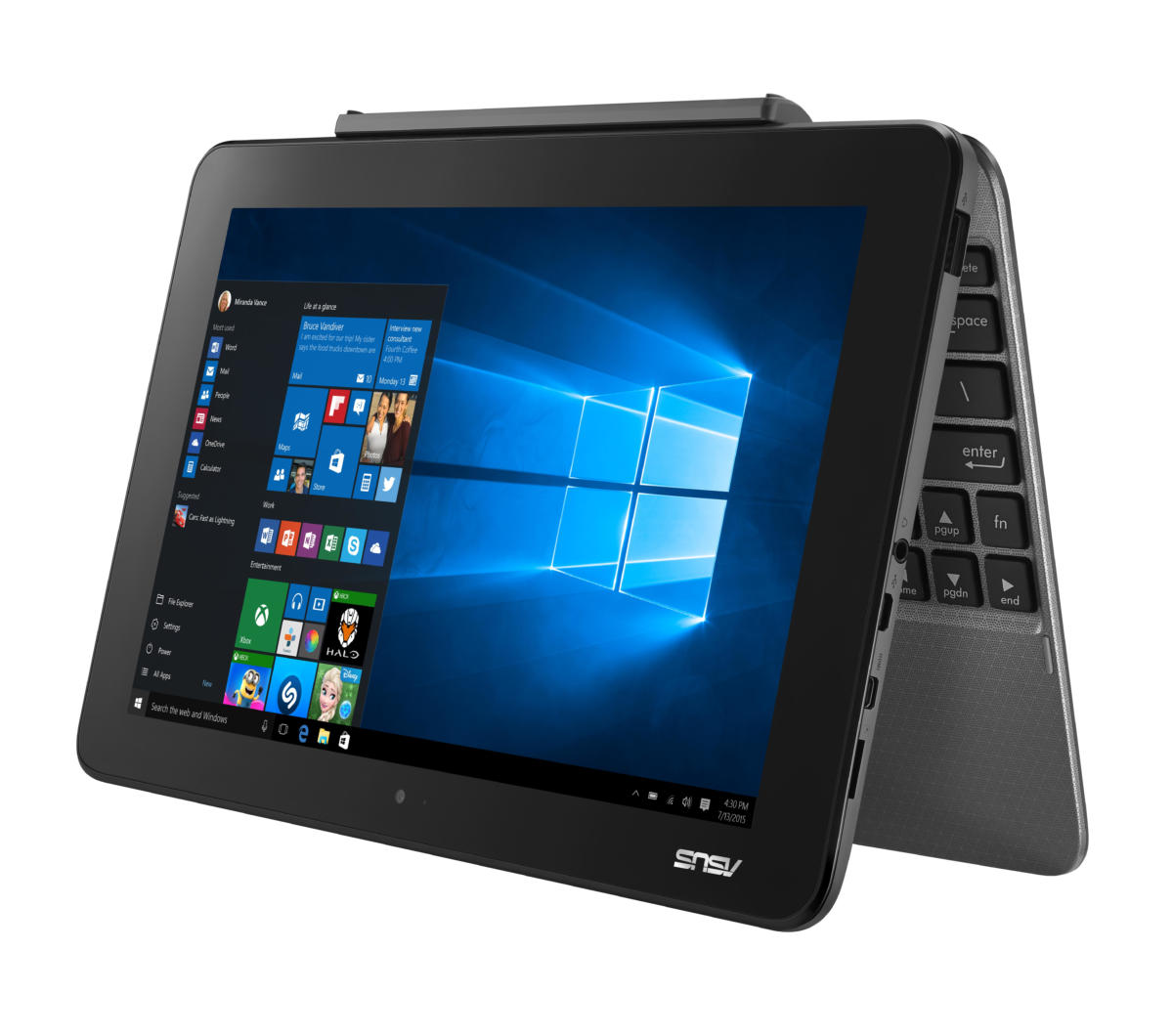 Asus Transformer T101HA-C4-GR 2-IN-1 Atom® x5-Z8350 64GB eMMC 4GB 10.1" (1280x800) TOUCHSCREEN IPS BT WIN10 Webcam GREY ENGLISH FRENCH CA - Image 5