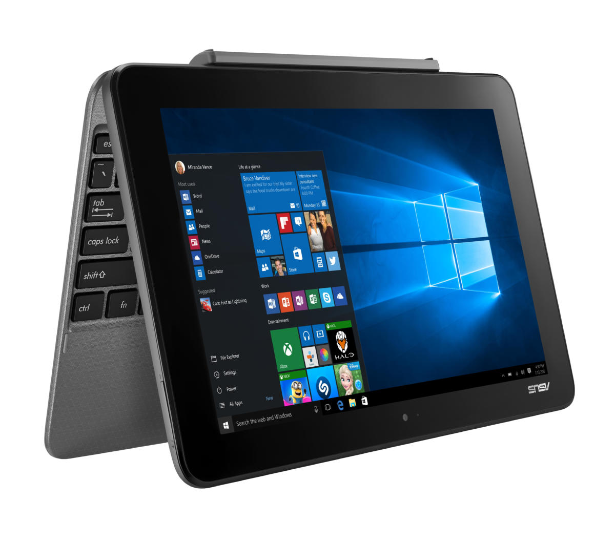 Asus Transformer T101HA-C4-GR 2-IN-1 Atom® x5-Z8350 64GB eMMC 4GB 10.1" (1280x800) TOUCHSCREEN IPS BT WIN10 Webcam GREY ENGLISH FRENCH CA - Image 6