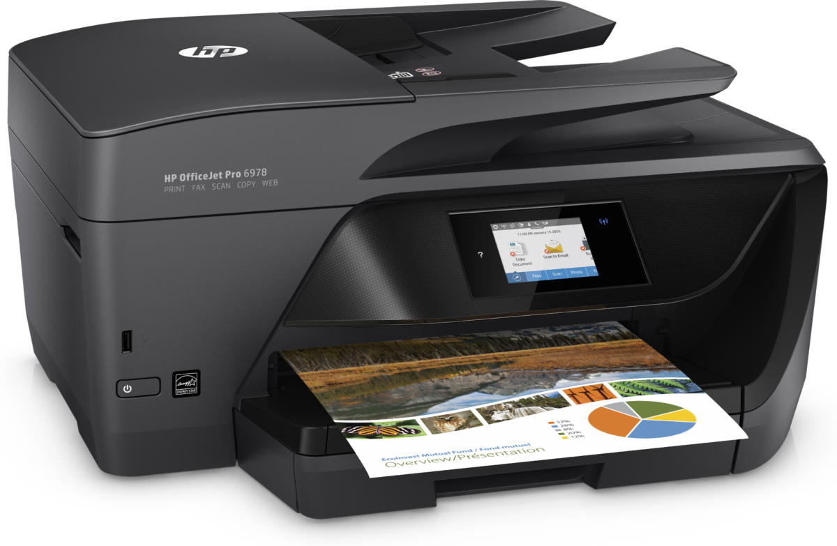 HP OfficeJet Pro 6978 Wireless Color Thermal Inkjet Printer BLACK : 1200x600 DPI, 20 PPM, 225/ADF-35-Sheet, Duplexing, Ethernet, USB 2.0 - Image 3