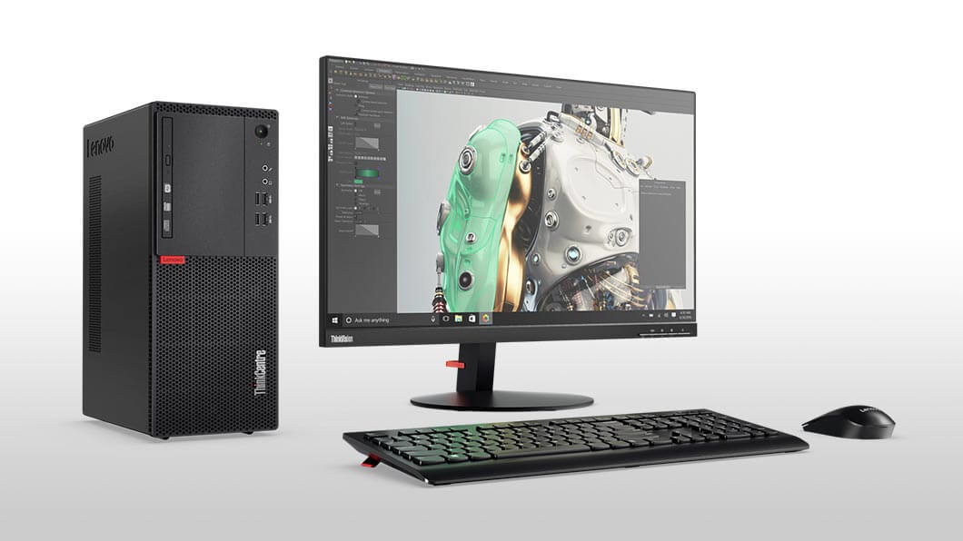 Lenovo ThinkCentre M710t Tower Core™ i5-7400 256GB SSD 8GB DVD-RW WIN10 Pro BLACK - Image 7