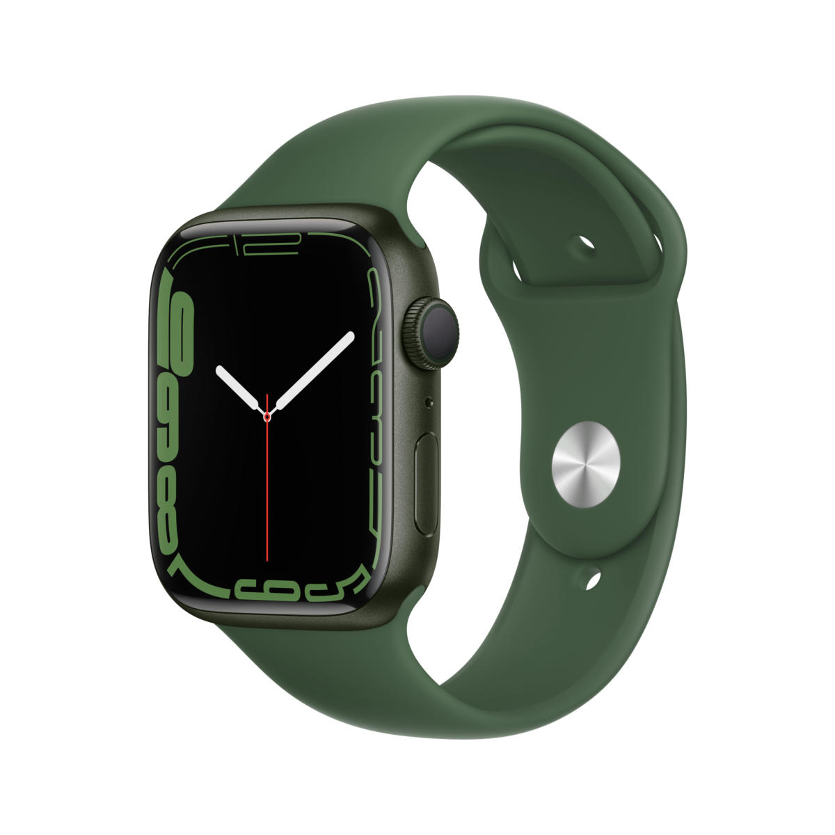 MKN73LL/A - $418 - Apple Watch Series 7 (GPS Only) 45mm GREEN Aluminum Case  with Clover Sport Band