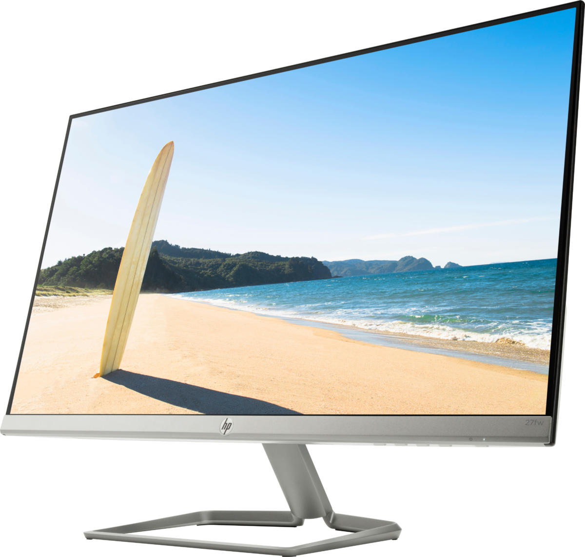 HP 27FW Silver / White 27" 5ms (GTG) HDMI Widescreen LED Backlight LCD/LED Monitor 300 cd/m2 SC 10,000,000:1 (1,000:1) - Image 2