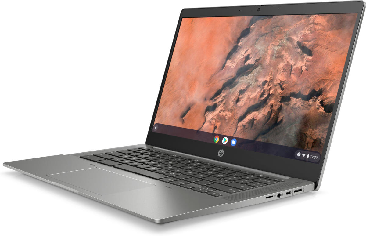 HP Chromebook 14B-NA0010 Athlon™ Silver 3050C 64GB eMMC 4GB 14" (1920x1080) TOUCHSCREEN IPS Chrome OS MINERAL SILVER ALUMINUM Backlit Keyboard FP Reader - Image 2