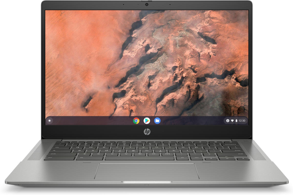 HP Chromebook 14B-NA0010 Athlon™ Silver 3050C 64GB eMMC 4GB 14" (1920x1080) TOUCHSCREEN IPS Chrome OS MINERAL SILVER ALUMINUM Backlit Keyboard FP Reader
