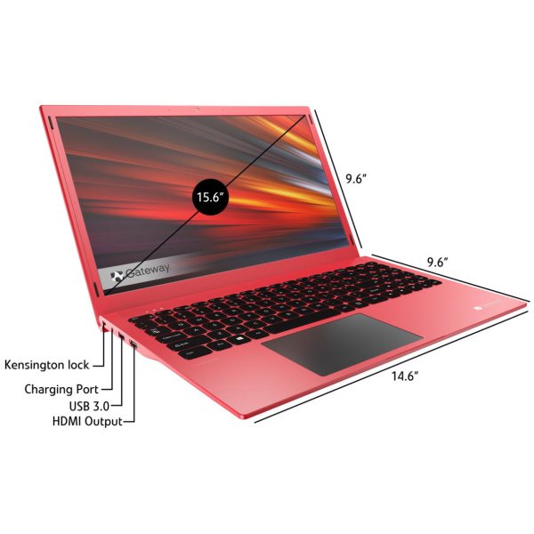 Gateway GWTN156 Pentium® Silver N5030 128GB SSD 4GB 15.6" (1920x1080) WIN10 S mode RED FP Reader - Image 6