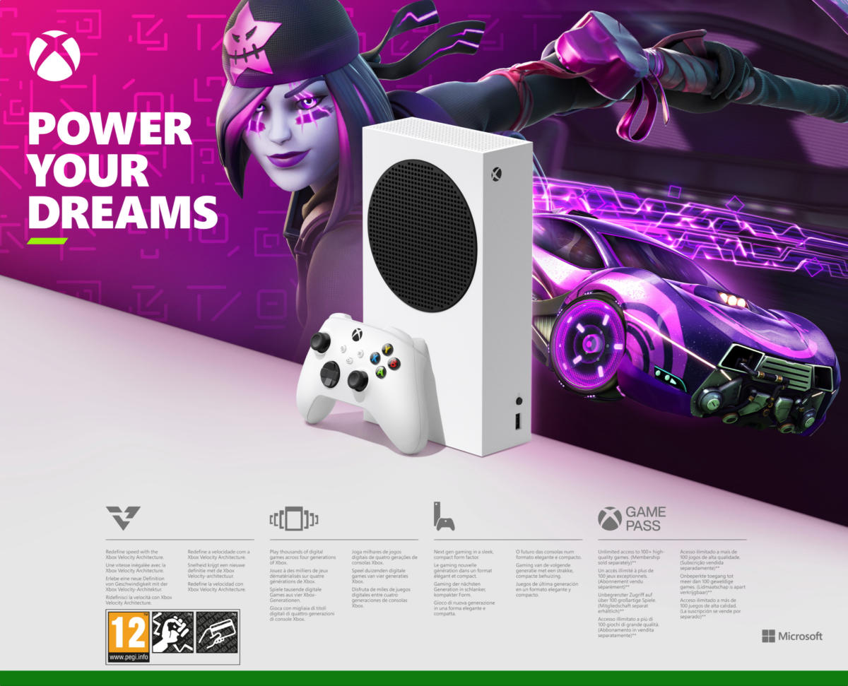 Microsoft Xbox Series S – Fortnite & Rocket League Bundle (Disc