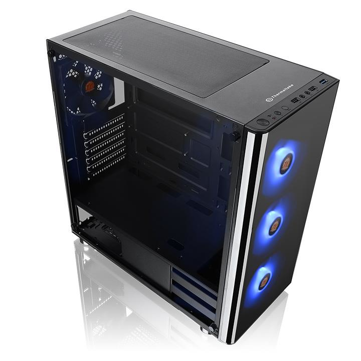 THERMALTAKE CA-1K8-00M1WN-01 Steel ATX Mid Computer Case w/ Side Window BLACK - Image 4