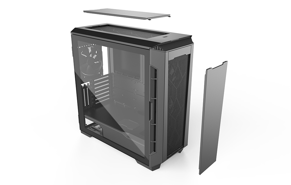 Phanteks PH-EC600PSTG_BK01 Steel ATX Mid Tower Case w/ Side Window BLACK - Image 7