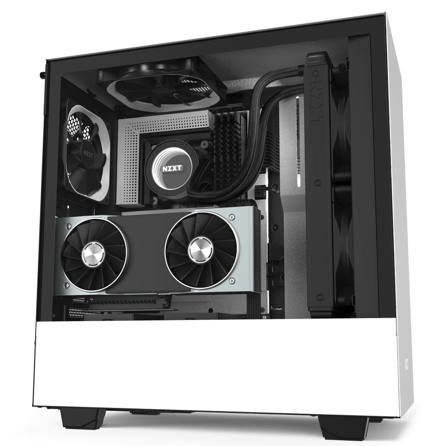 NZXT CA-H510I-W1 Steel ATX Mid Tower Case w/ Side Window WHITE