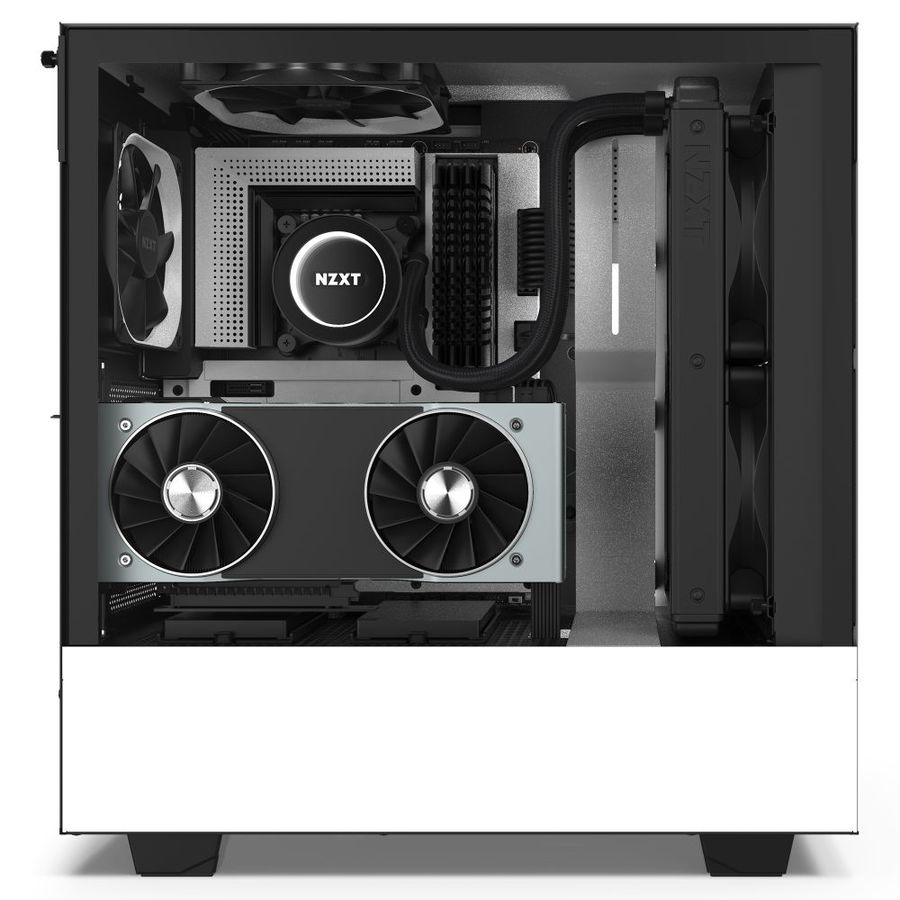 NZXT CA-H510I-W1 Steel ATX Mid Tower Case w/ Side Window WHITE - Image 4