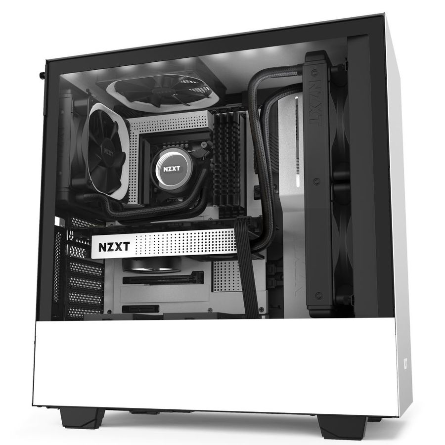 NZXT CA-H510I-W1 Steel ATX Mid Tower Case w/ Side Window WHITE - Image 2